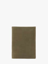 Wallet With Card Holder Leather Etrier Green oil EOIL5016