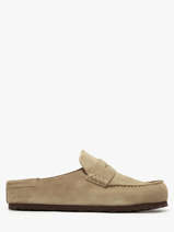 Moccasins Naples In Leather Birkenstock Beige men 1029675