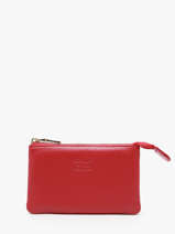 Leather Caviar Coin Purse Crinkles Red caviar 14538