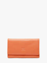 Leather Caviar Wallet Crinkles Orange caviar 14001