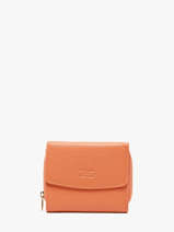 Leather Caviar Wallet Crinkles Orange caviar 14201