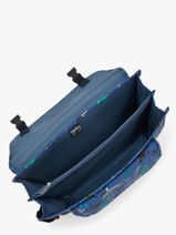 2-compartment Satchel Kipling Blue back to school / pbg PBGI6543-vue-porte