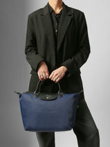 Longchamp Le pliage energy Handbag Blue-vue-porte