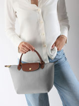 Longchamp Le pliage original Sacs port� main Gris-vue-porte
