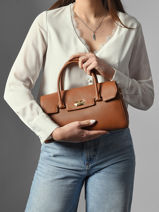 Satchel Milano Cosmos Leather Lancaster Brown milano cosmos 78-vue-porte