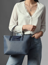 Handbag Maya Double Kba Lancaster Blue maya double kba 102-vue-porte