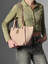 Shoulder Bag Milano Horizon Sophie Leather Lancaster Beige milano horizon sophie 82-vue-porte