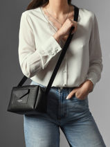 Shoulder Bag Maya Double Kba Lancaster Black maya double kba 106-vue-porte
