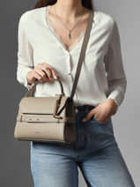 Sac Bandouli�re Faubourg Cuir Lancel Gris faubourg A13948-vue-porte