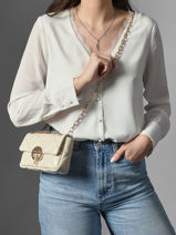 Sac Nano Moon En Cuir Vanessa bruno Beige moon 84V40326-vue-porte