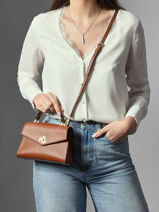 Sac � Main Farrah Cuir Lauren ralph lauren Marron farrah 31968761-vue-porte