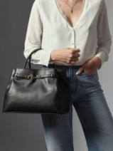 Large Leather Blake Satchel Lauren ralph lauren Black blake 31P03417-vue-porte