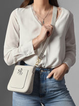 Sac Bandouli�re Mini Cameryn Cuir Lauren ralph lauren Blanc cameryn 31982184-vue-porte
