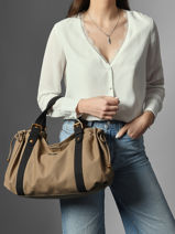 Sac Port� �paule Canvas Coton Gerard darel Vert canvas Z450-vue-porte