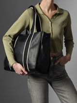 Sac Port� �paule A4 Miniprix Noir wt new grained F6946-vue-porte