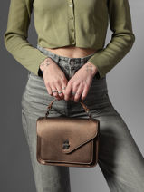 Sac Bandouli�re Wt Grained Miniprix Marron wt grained F6978-vue-porte