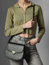 Shoulder Bag Wt Safiano Miniprix Black wt safiano F6918-vue-porte