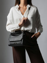 Top Handle M Ninon Leather Lancel Violet ninon A09222-vue-porte