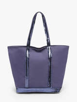 Sac Port� Main Cabas Coton Vanessa bruno Violet cabas 1V40378