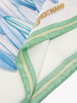Longchamp Soie gots Scarf White-vue-porte