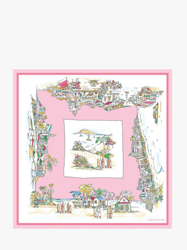 Longchamp Soie gots Scarf Blue