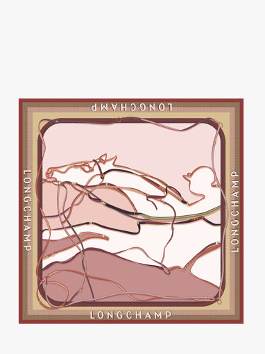 Longchamp Soie gots Scarf Pink