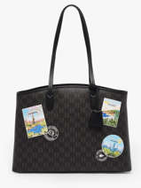 Sac Port� �paule K Ikon Cuir Karl lagerfeld Marron k ikon B1W30020