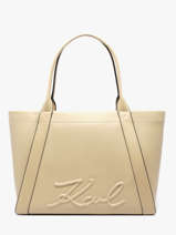 Sac Port� �paule K/ville Cuir Karl lagerfeld Beige k ville B1W30066