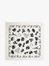 Monogram Scarf 120x120 Cm Karl lagerfeld Black k monogram B1W33086