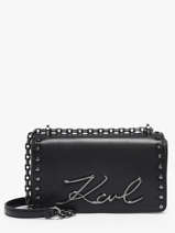 Shoulder Bag K Signature Leather Karl lagerfeld Black k signature B1W30049