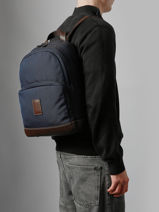Longchamp Boxford Backpack Blue-vue-porte