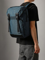 Backpack David jones Blue business PC037A-vue-porte