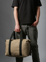 Hilo Weekend Bag Small - Cabin Duffle Bag Rains Beige travel 14220-vue-porte