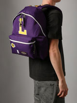 1 Compartment Backpack Eastpak X Nba With 14" Laptop Sleeve Eastpak Violet eastpak x nba A5BG4NBA-vue-porte