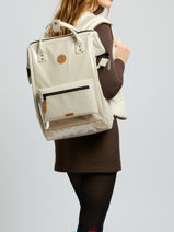 Adventurer Large - Backpack Cabaia White adventurer L-vue-porte