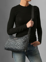 Skara Small Leo - Shoulder Bag Kapten and son Gray leo SL-vue-porte