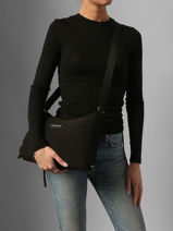 Skara Small Cord - Crossbody Bag  Kapten and son Black cord SC-vue-porte