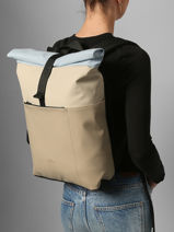 A4 Size Wheeled Backpack With 16" Laptop Sleeve Ucon acrobatics Beige backpack I-vue-porte