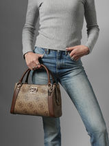 Handbag Karnilla Logo Guess Brown karnilla logo OS990106-vue-porte