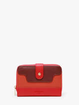 Wallet Leather Hexagona Red bahia 688262