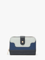 Wallet Leather Hexagona Blue bahia 688262