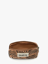 Coin Purse Hindbag Brown tigre TI-vue-porte