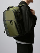 2-compartment Backpack With 15" Laptop Sleeve Samsonite Green biz2go KI1005-vue-porte