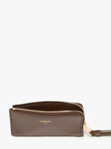 Leather Origami Card Holder Lancel Brown origami A13422-vue-porte