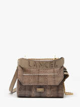 Small Ninon Ayers Crossbody Bag Lancel Brown ninon A14013