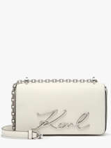 Shoulder Bag K Signature Leather Karl lagerfeld White k signature B1W30046