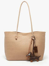 Sac Port� �paule Tresse Miniprix Beige tresse 88271
