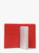 Card Holder Leather Hexagona Red confort 461007-vue-porte