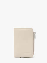Card Holder Leather Hexagona Beige confort 468429