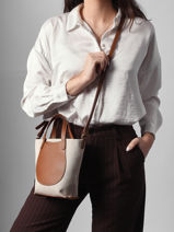 Longchamp Le foulonn� toile Sacs port� travers Marron-vue-porte